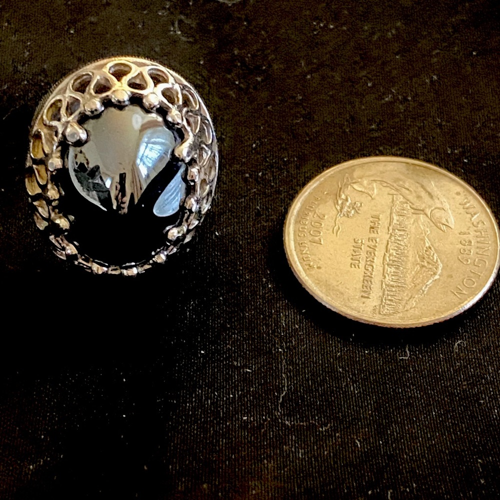 Sara Coventry 1970 - Silver Hematite Ring